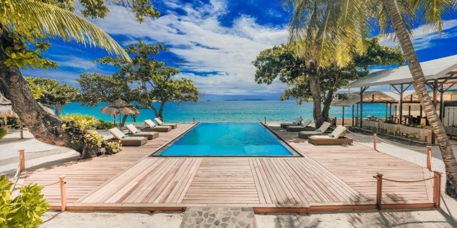 New Saltwater Infinity Pool at Bequia Beach Hotel, Grenadines